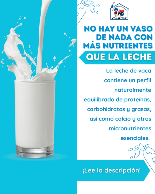 NO HAY UN VASO DE NADA CON MÁS NUTRIENTES QUE LA LECHE