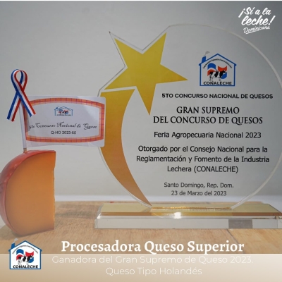 Ganadores del 5to. Concurso de Quesos que organiza el CONALECHE en el marco de la Feria Agropecuaria Nacional 2023.