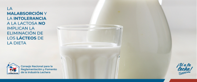 La malabsorción y la intolerancia a la lactosa no implican la eliminación de los lácteos de la dieta